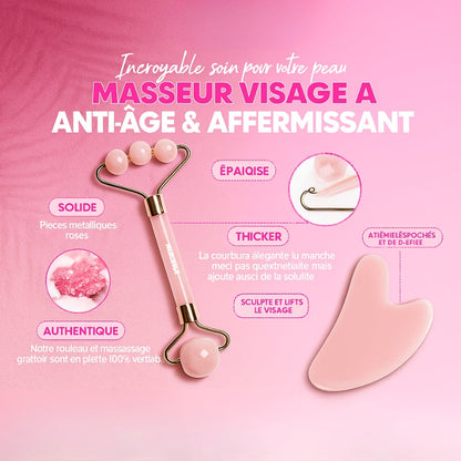 JadeGlow™ – Rouleau de Jade & Gua Sha